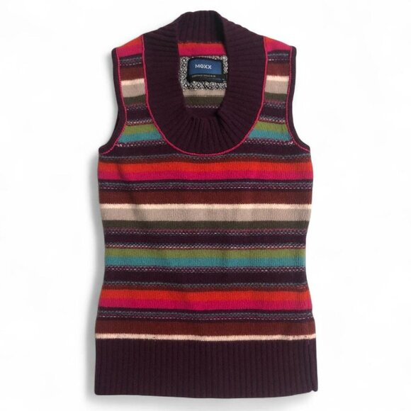 Vtg Mexx Striped Vest - Picture 2 of 5